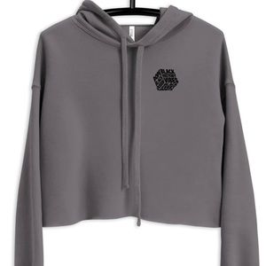 Dope Black Queen Crop Hoodie